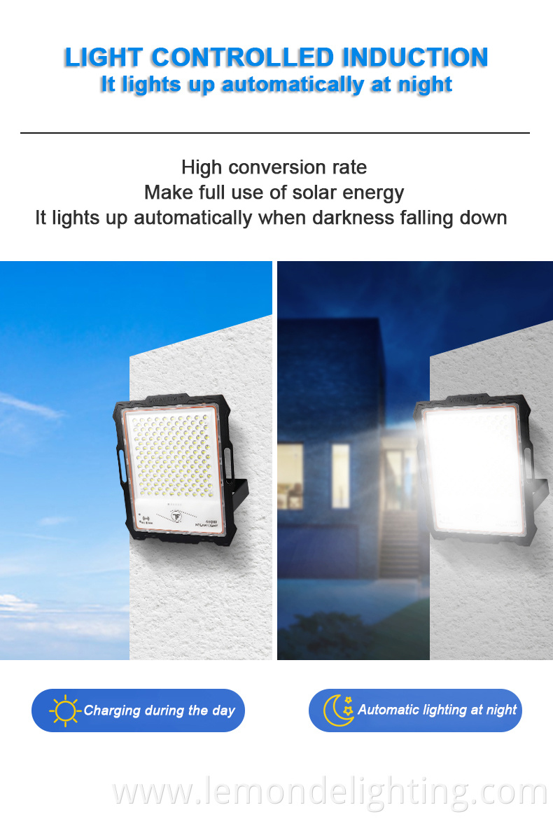 Robust waterproof solar LED floodlights